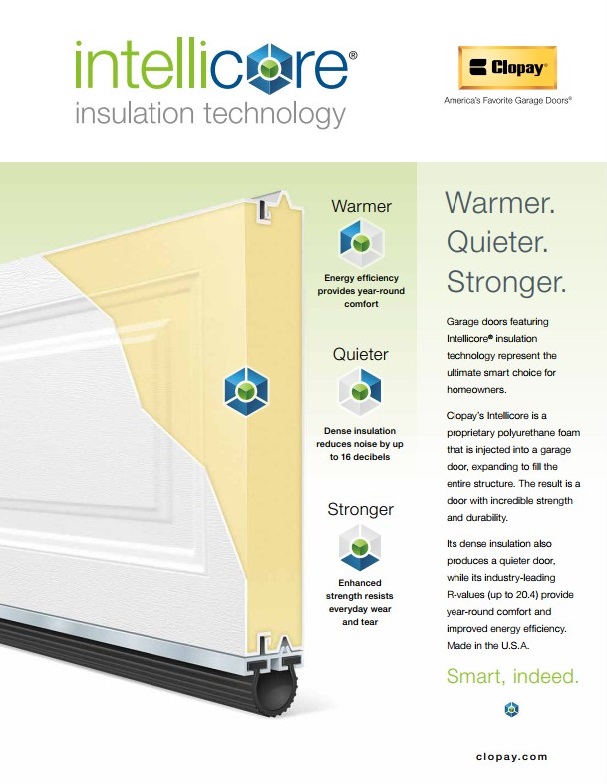 Clopay Garage Door Intellicore Insulation Technology