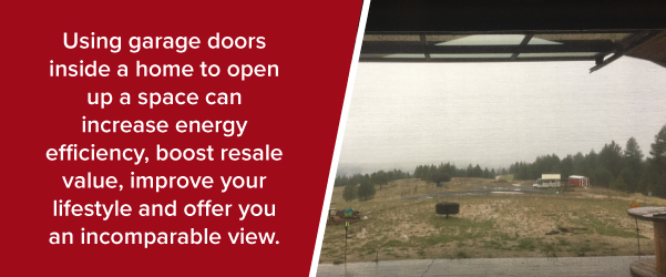 Save energy and have a more efficient home by installing a garage door to open up a space