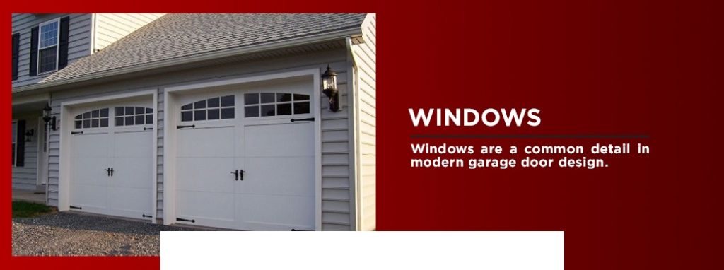 Windows on a garage door